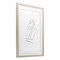 Stupell Industries Sad Female Line Drawing Framed Print Under Glass, design by Martina Pavlova